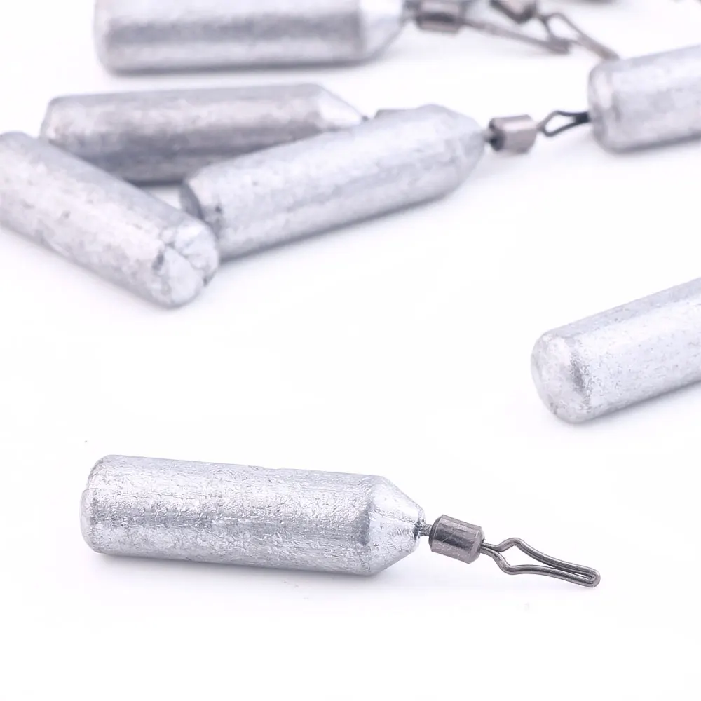 Hengjia Metal Long Line Fishing Weights Cylinder Shape Drop Shot Weights  Bulk Lead Sinkers for River Stream Fishing China