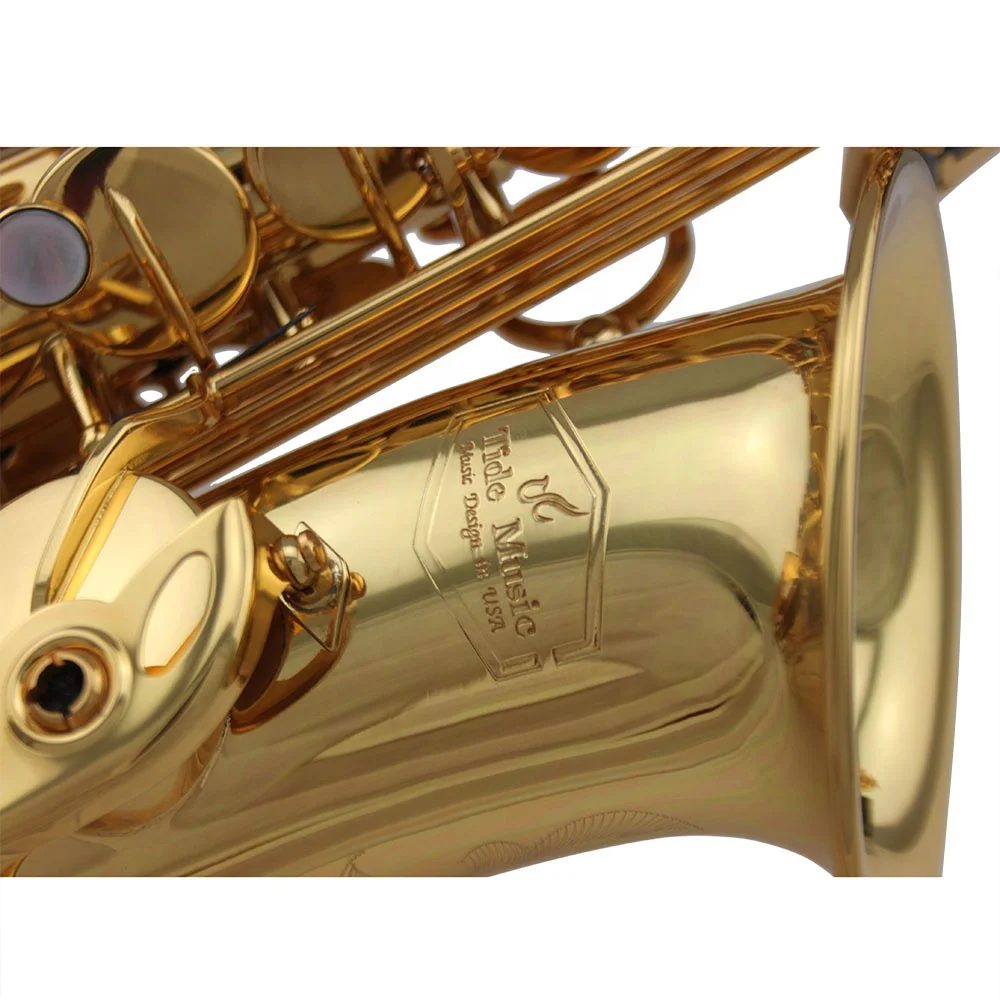 されたイノ⒍ 高級クラシック構造ゴールドラッカーアルトサックス Saxophone Tone Eb High Pitch F Key