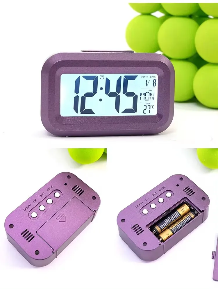 Hot Selling Manufacture with Mini Date Temperature Timer Office Bedroom Study Alarm Clocks Smart Table Night Light Clock