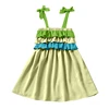 Sage Green Solid Ruffle Tier Dress