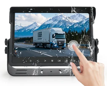 10.1 Inch IP68 Waterproof Touch Screen Monitor with Multi Signal Input for Truck Bus Boat Construction and Farm Equipment