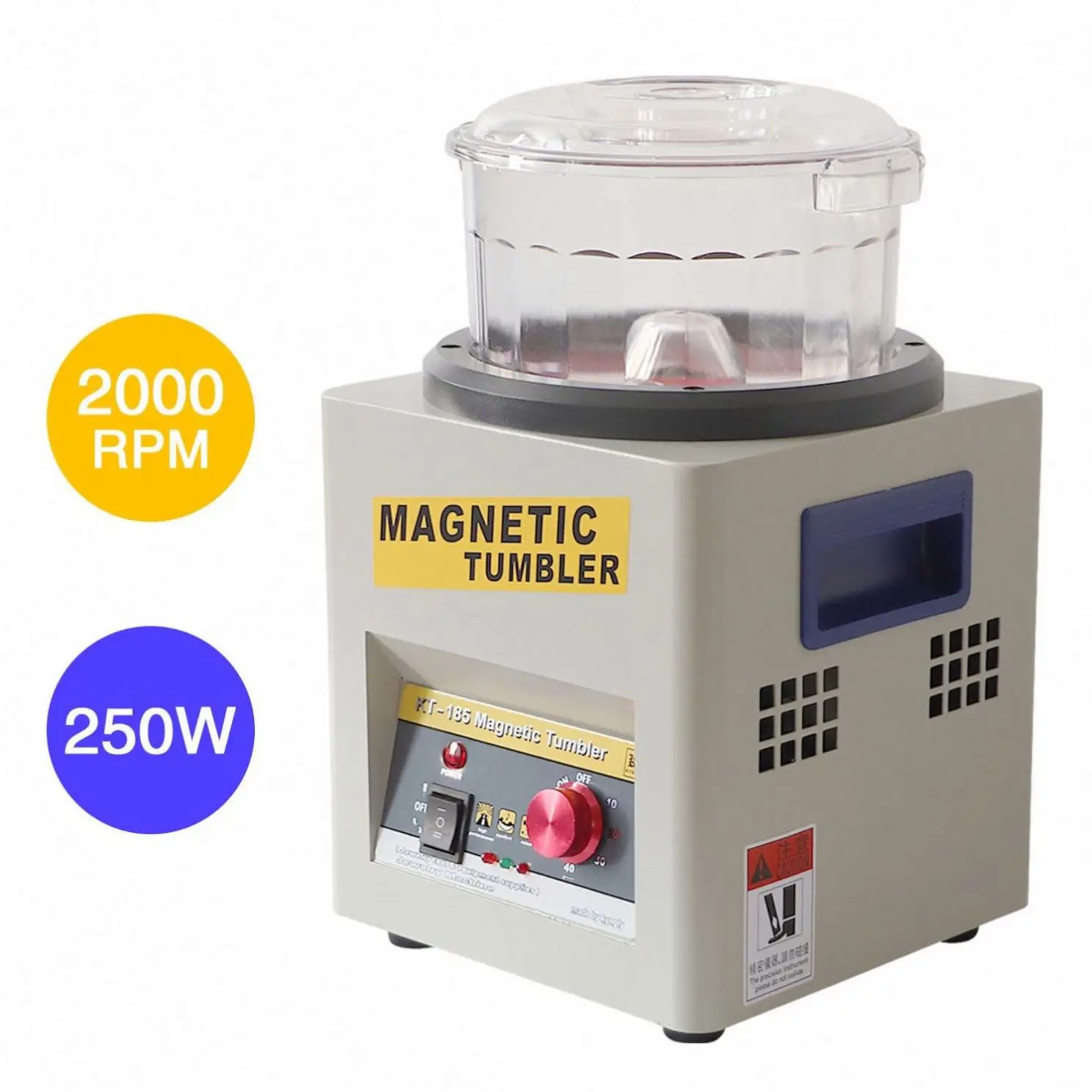 Electric Magnetic Polisher Cleaning Polishing Magnetic Deburring Equipment Jewellery Jewelry Magnetic Tumbler Polishing Machine
