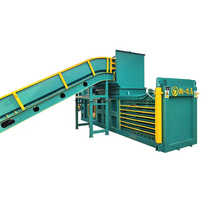 Horizontal Hydraulic Baler Machine for Cardboard Clothing Rag Plastic Caron Paper PET Bottle Woven Bag