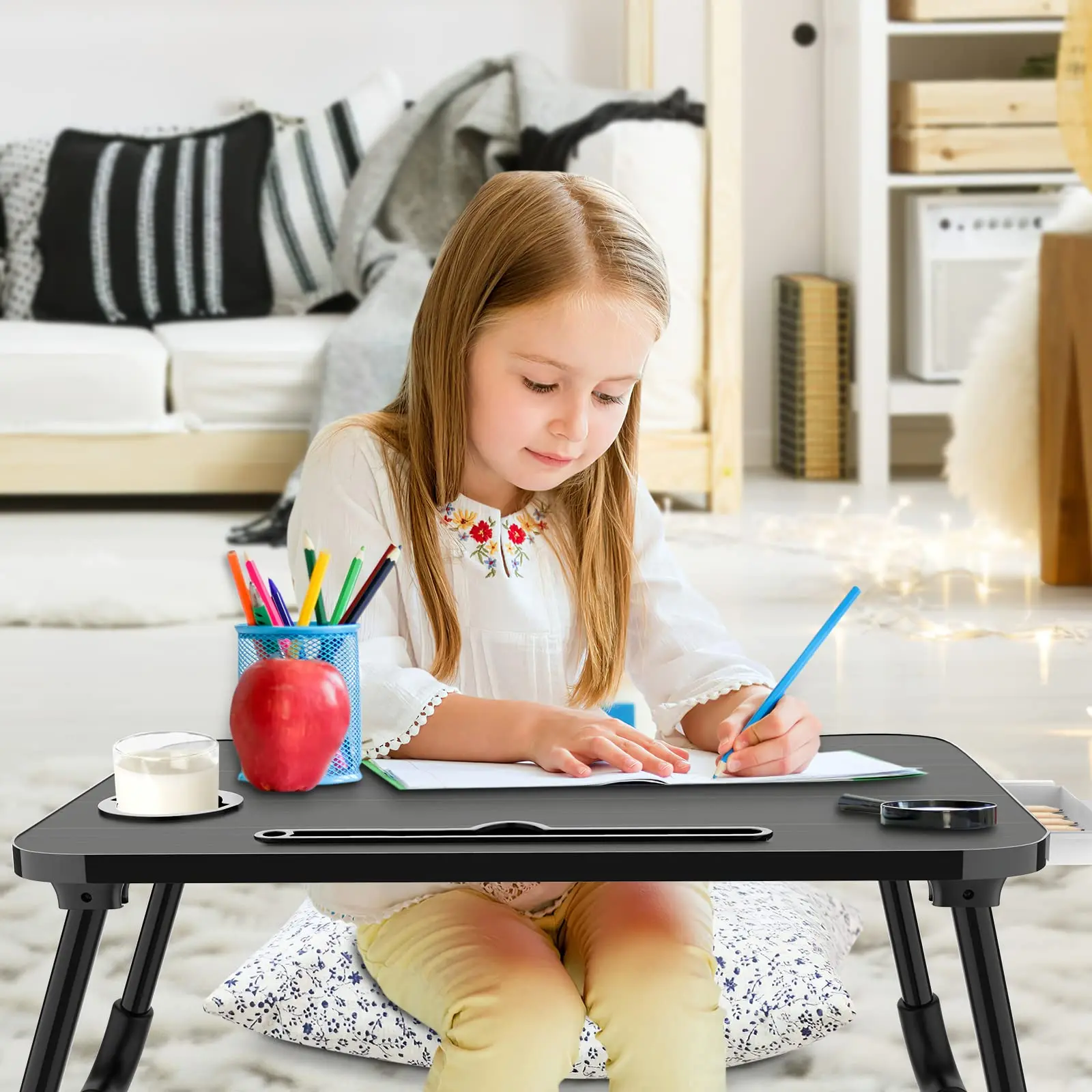 MDF Wooden Portable Mesa Portatil Folding Computer Bed Desk