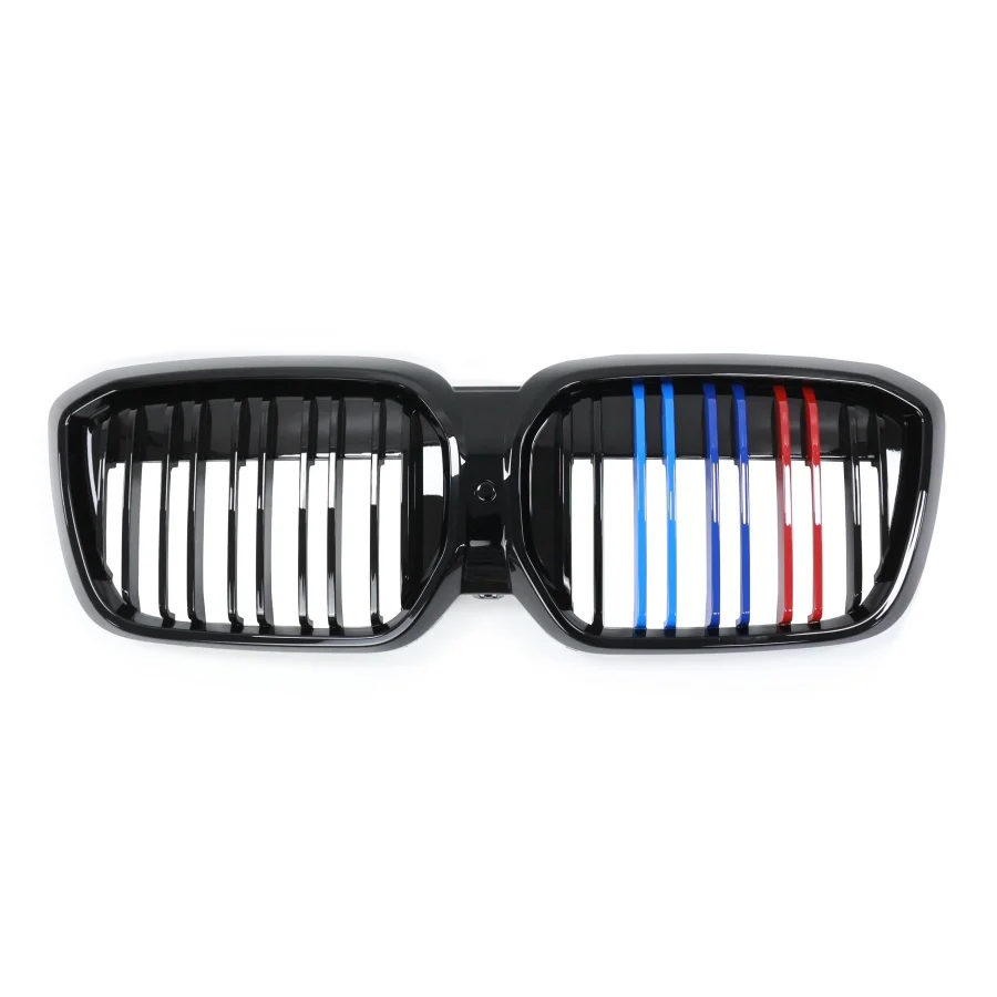 product tiypeor car gloss black double slats 3 colors grill bumper kidney mesh grille for bmw ix3 2020 2023-10