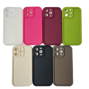For Iphone 15 Case Seven colors soft phone case TPU Phone Case Back Cover For iPhone 11 12 13 14 15 Pro Max
