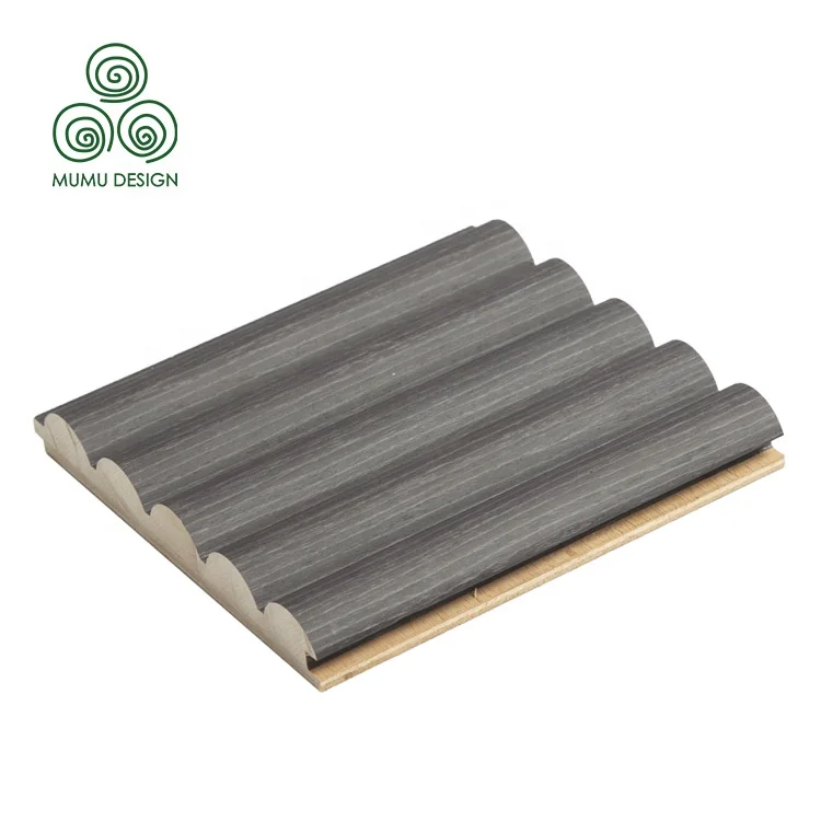 Decorative Design Decoration 3D Interlocking Vertical Round Fluted Pop PVC Ceiling Wall Panel