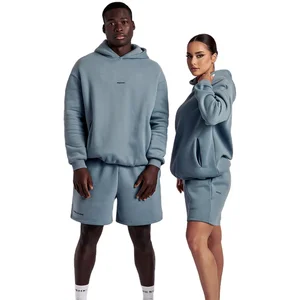 Wholesale Mens Sweatshirt French Terry Set Tracksuit Jogger Suits Short Two Piece Sets