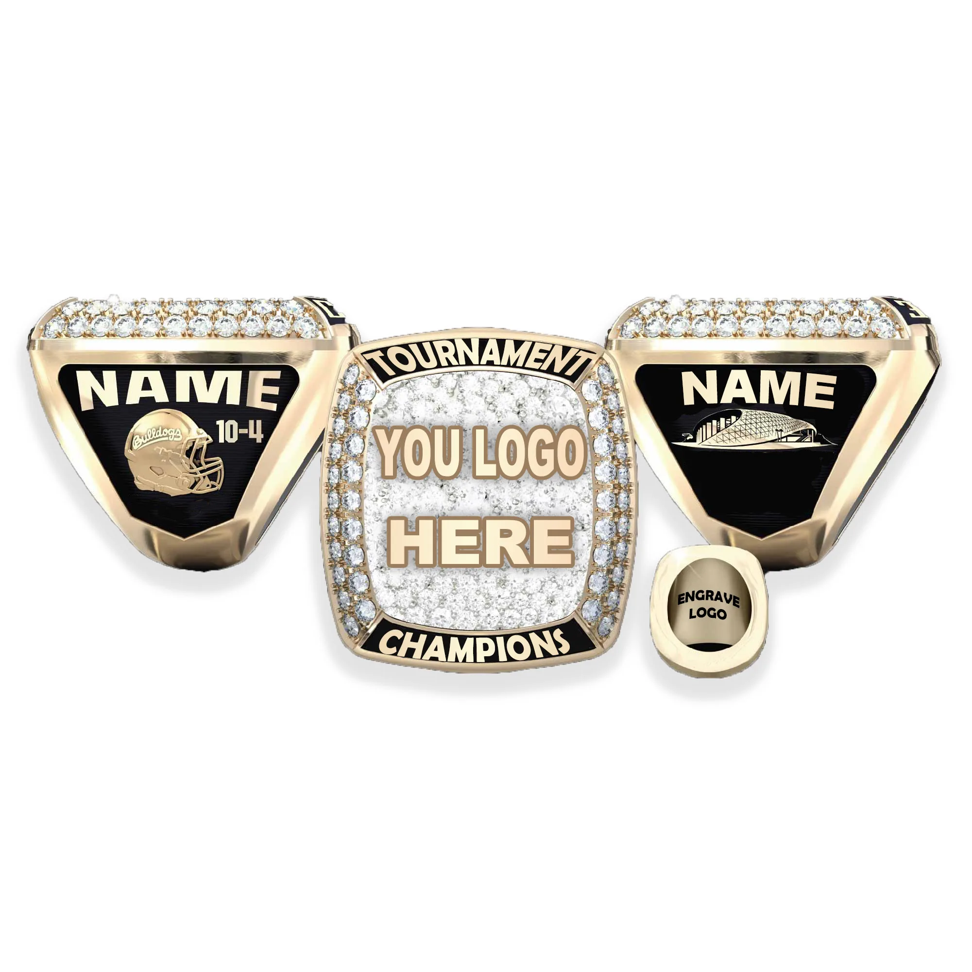 Custom High Quality Youth Football Champion Ring Toprodpins
