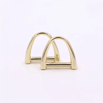 Factory Customize 8mm Small Sizes U Shape D Ring Gold Colors Zinc Alloy Handbag Connect Screw