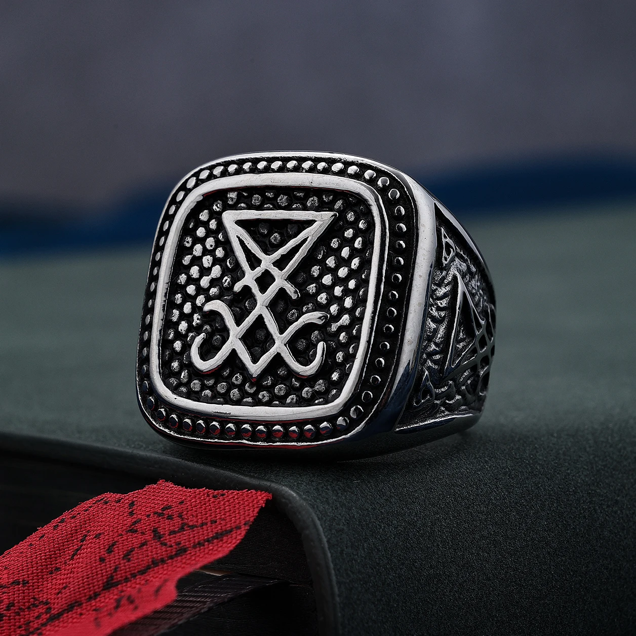 Jude Jewelers Evil Eye Signet Ring – Stainless Steel Biker Style All-Seeing Eye Ring, Solid & Water Safe - View #5