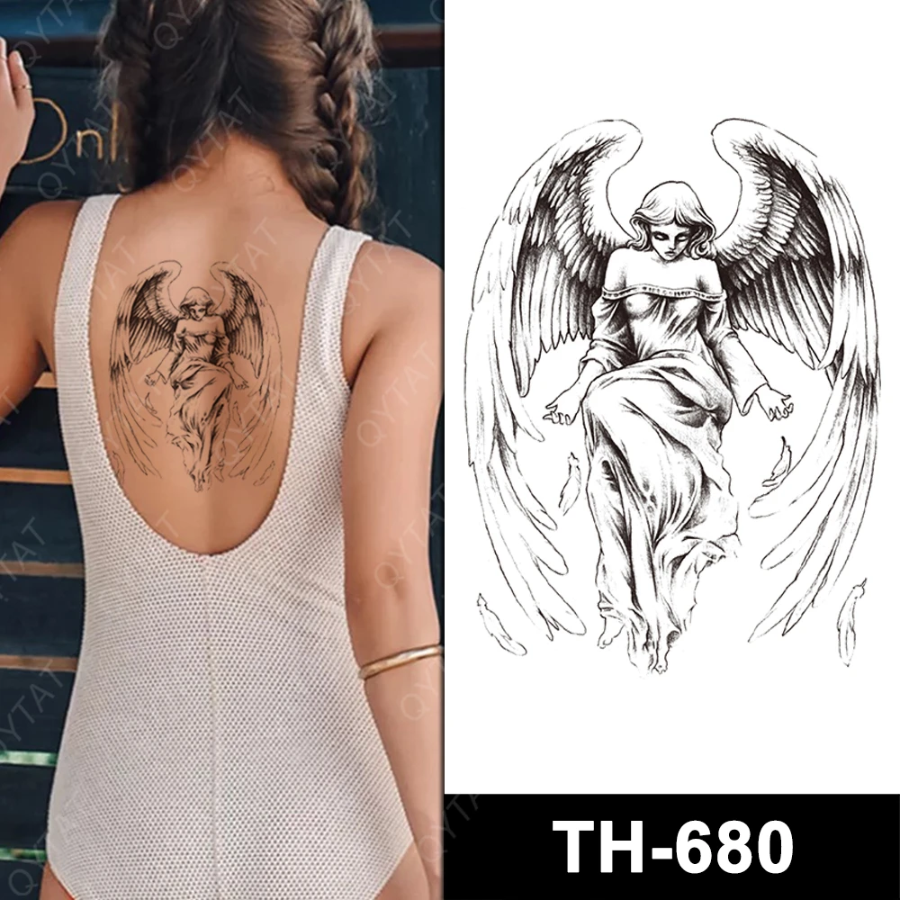 Simply Inked Minimal angel Temporary Tattoo at Rs 249/piece | Temporary  Body Tattoos in Sas Nagar | ID: 25668847188