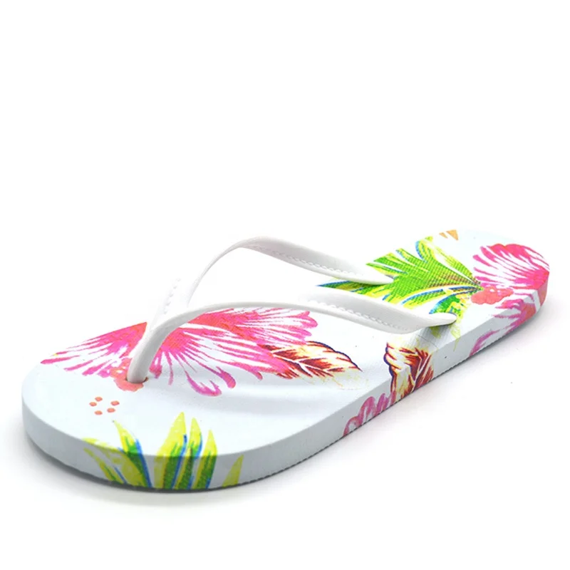 3D печать красивое платье с цветочным принтом; Сезон лето; Женские пляжные тапочки вьетнамки для