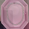 Collana a cuore in argento con diamanti