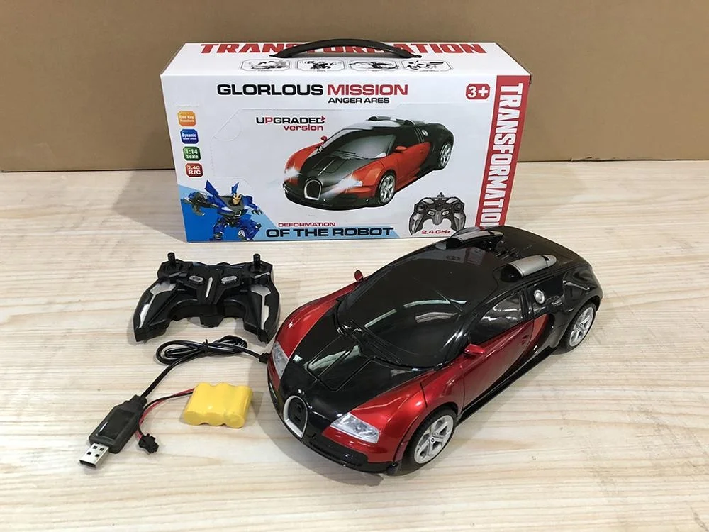 
 Лучшие рождественские подарочные игрушки с перезаряжаемой батареей 1:14 RC трансформирующие игрушки one key RC фигурки R/C удаленный автомобиль с подсветкой  