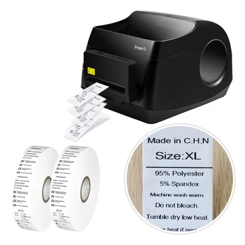 N-mark cloth label printer machine best buy and label printer printing barcodes with foil to print