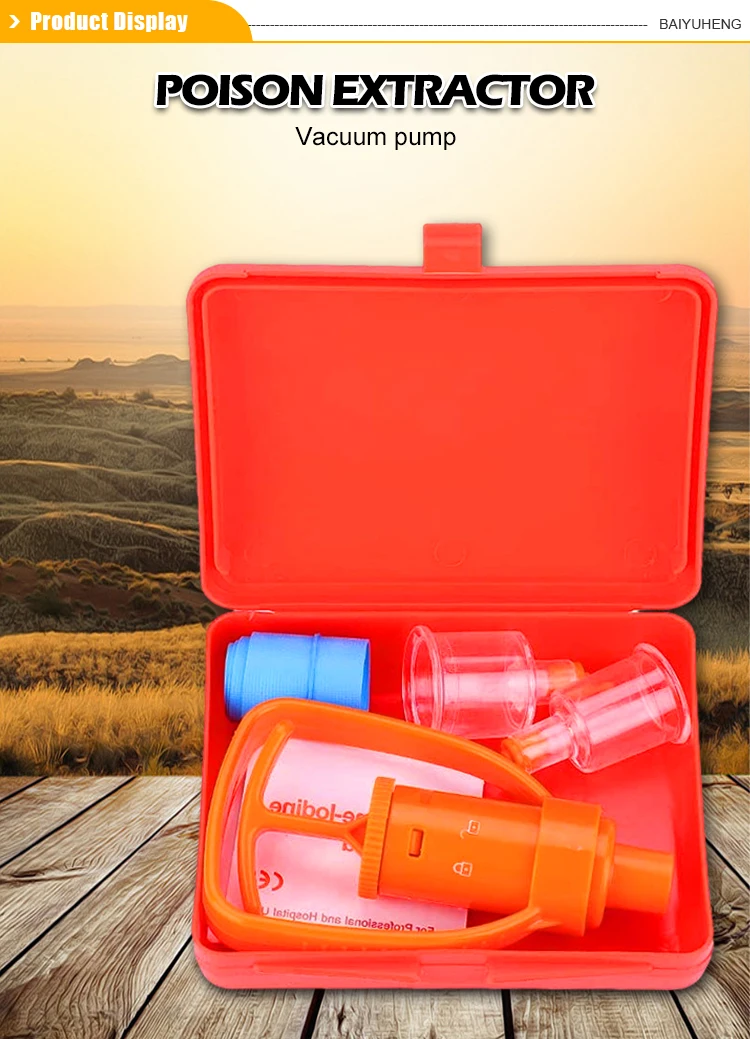 Baiyuheng Outdoor Hiking Poison Extractor Traveling Snake protect kit Emergency Remove pump tools