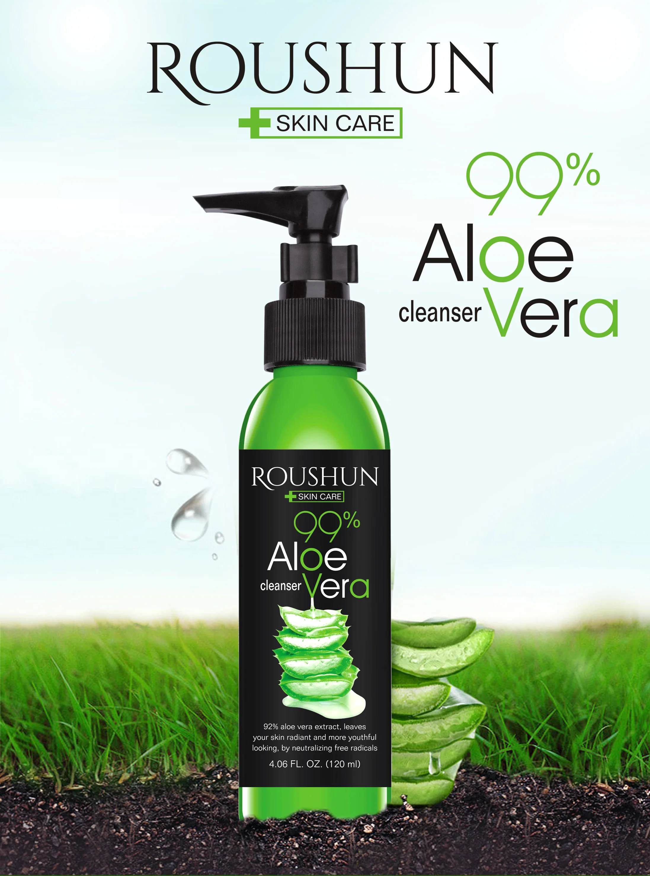 ROUSHUN VITAMIN C CLEANSER BRIGHTENING CLEANSER WITH 8 TIMES ANTIOXIDANT PROTECTION Face Wash