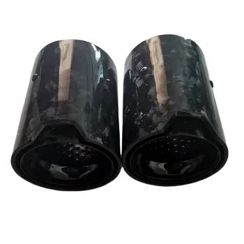 High performance gloss black stainless steel m performance exhaust tips forged carbon exhaust tips for bmw