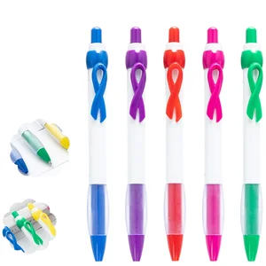 Creative Ribbon Pen Customizable Logo Printing Plastic Ballpoint Pens for Advertising & Promotional Gifts