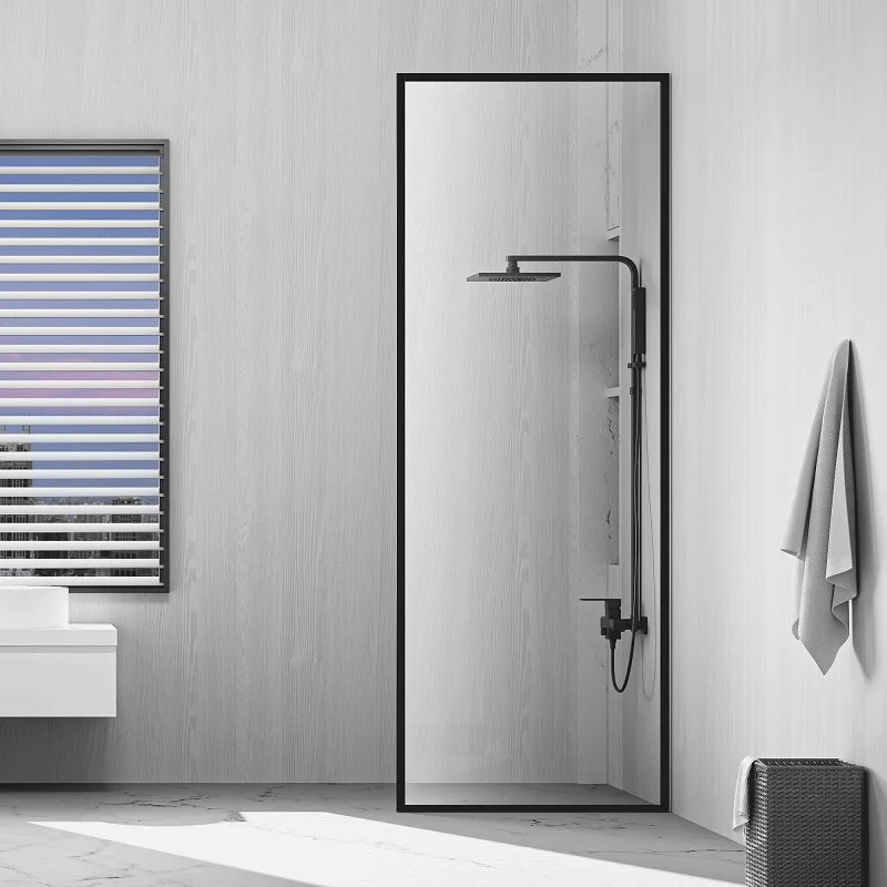 Factory Direct Sale Bathroom Corner Walk in Shower Screen With Frame Hotel Glass Shower Door Partition