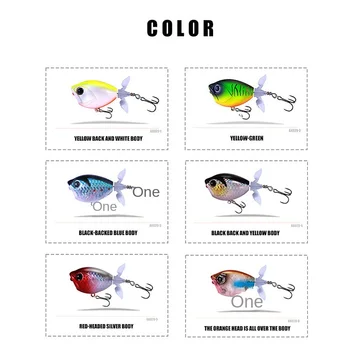 Luya Bait Double Propeller Floating Water Tractor Surface Micro-object Bass Bow False Bait Cross-border Shaking Fast Small – Lure – view 4