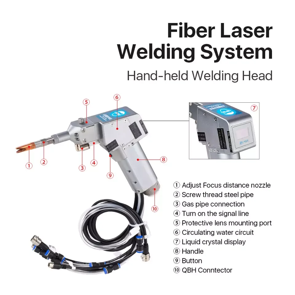Water Cooling Wobble Cw Laser Brazing Machine Handheld Fiber Laser