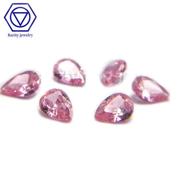 Rarity Loose synthetic High quality 5A Pear cut cz stone Pink cubic zirconia water drop zircon loose gems stone for jewelry