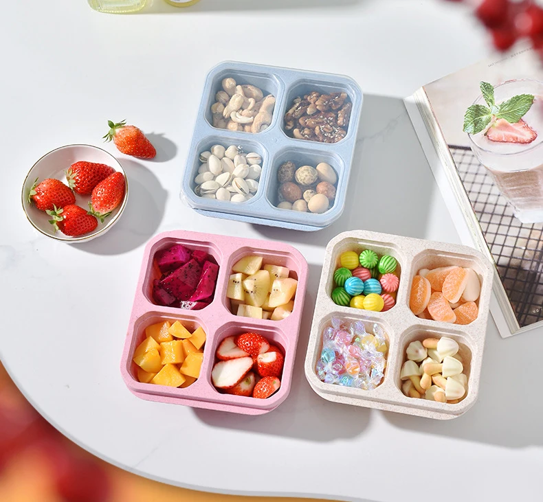 Ds2108 Lunchable Containers 4 Compartment Food Container For School ...