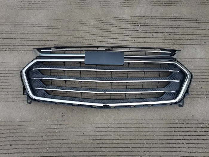 HOUGEET Grill Assembly Front Bumper Upper Grille Fit For Chevy Chevrolet Traverse 2018 2019 2020 2021 Chrome Replacement For 84344487