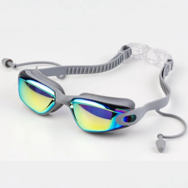 No Leaking Anti-Fog Swim Goggles With PC Lenses And Earplugs Professional Men Women Swimming Glasses For Competitions_voghion.com