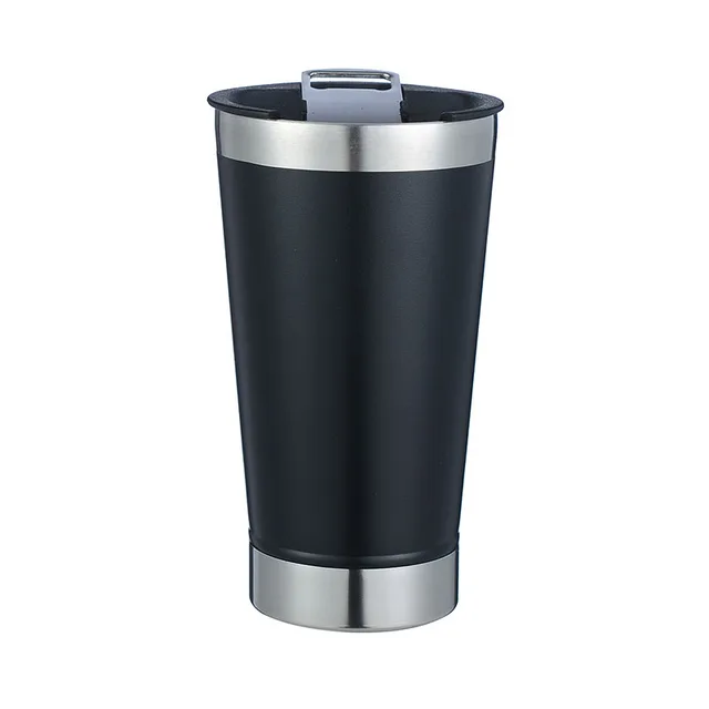 20oz Double-walled Stainless Steel Beer Mugs for Home Outdoor Hot and Cold Drinking Cups Come with Bottle Opener Large Capacity