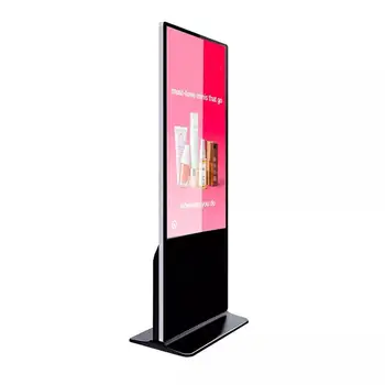 55 Inch 4k Ips Indoor Commercial Advertising Floor Standing Lcd Screen Digital Kiosk Signage Display Totem With Cms Software