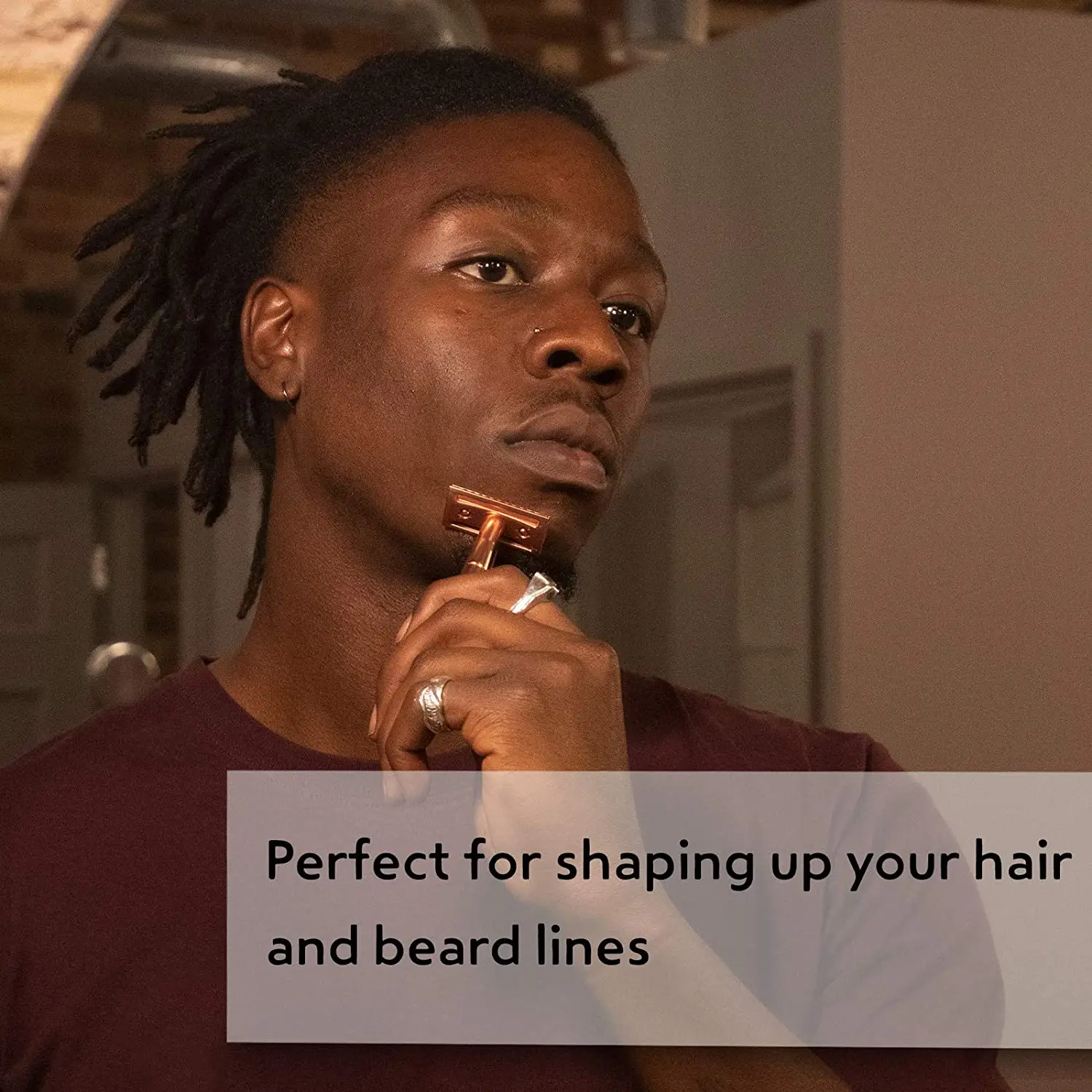 Высококачественная двухсторонняя металлическая Безопасная бритва с латунной ручкой, Классическая Бритва для мужчин