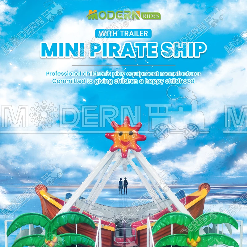 Kids Theme Park Mini Pirate Ship Amusement Park Rides Equipment Mini Fiberglass Pirate Ship Ride