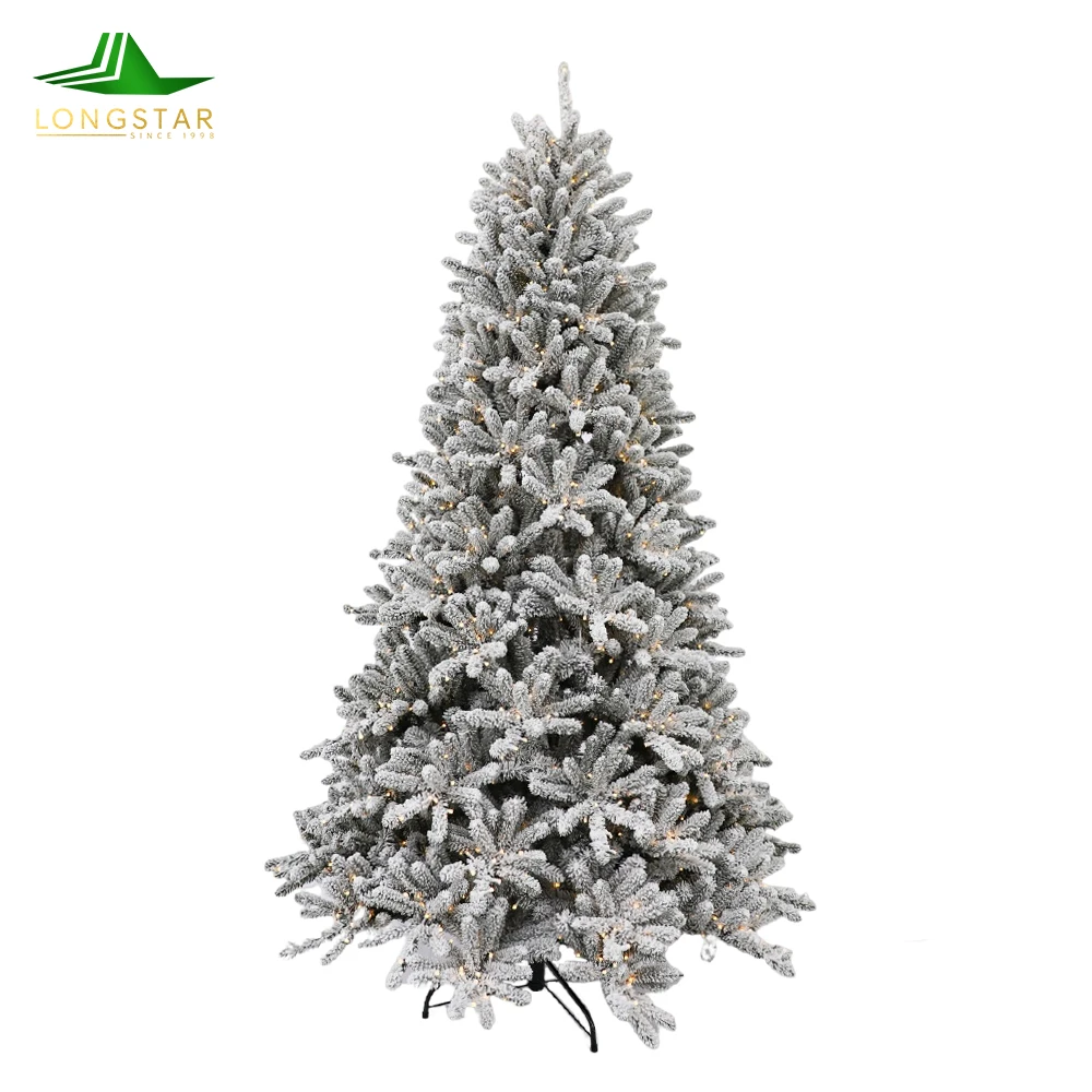 Longstar 2024 New Design 7 5ft Flocked Prelit Xmas Tree Led Lights Pvc   H2d2763466b8a43d682c350c70b08c1b8L 