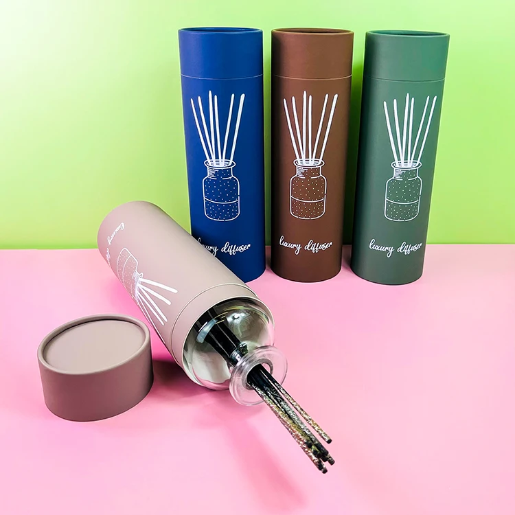 New Design Rigid Cardboard Fragrance Reed Diffuser Gift Packaging  Tube