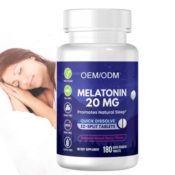 OEM Private Label Natural Sleeping Support Pills Promote Relaxation And Calm Sleep Supplements Melatonin Tablets Capsules