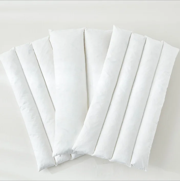 White Three-Layer Ergonomic Neck Pillow 200TC Solid Height Adjustable Insert Multi-Layer Layered Shredded Memory Foam Pillow