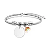 Round rainbow silver