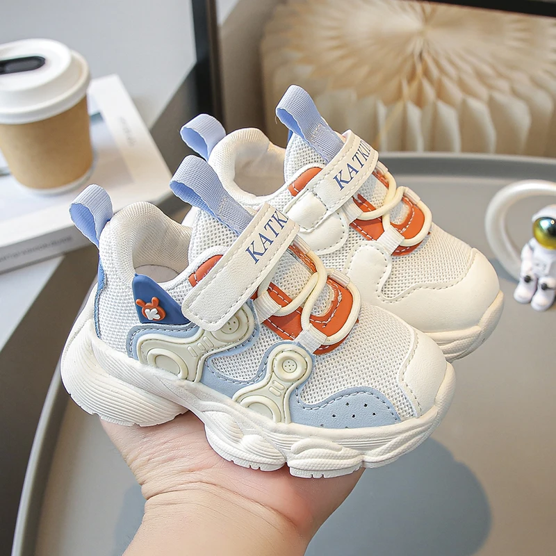 New Leather Girls Shoes Children's Autumn Casual Sports Shoes Cute Girls  White Pink Black School Light Comfortable Running Shoes