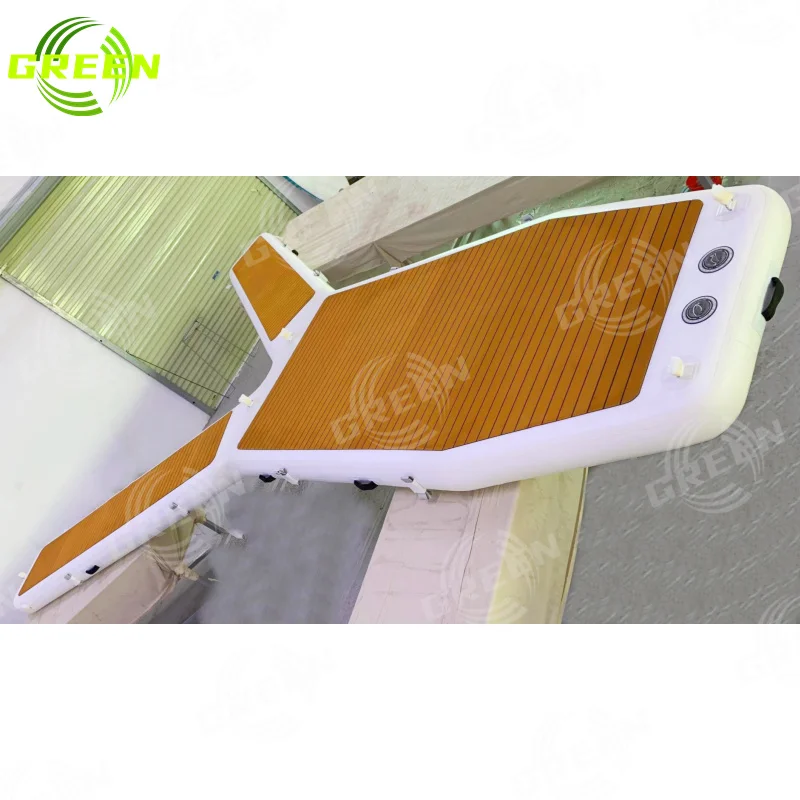 Modular Jet Ski Used Party Barge Pontoon Boat Inflatable Island Floating Lounger Air Sofa Floating Jet Ski Y Dock Water Mattress