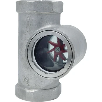 2inch Water flow indicator oil flow meter, eccentric impeller sight glass