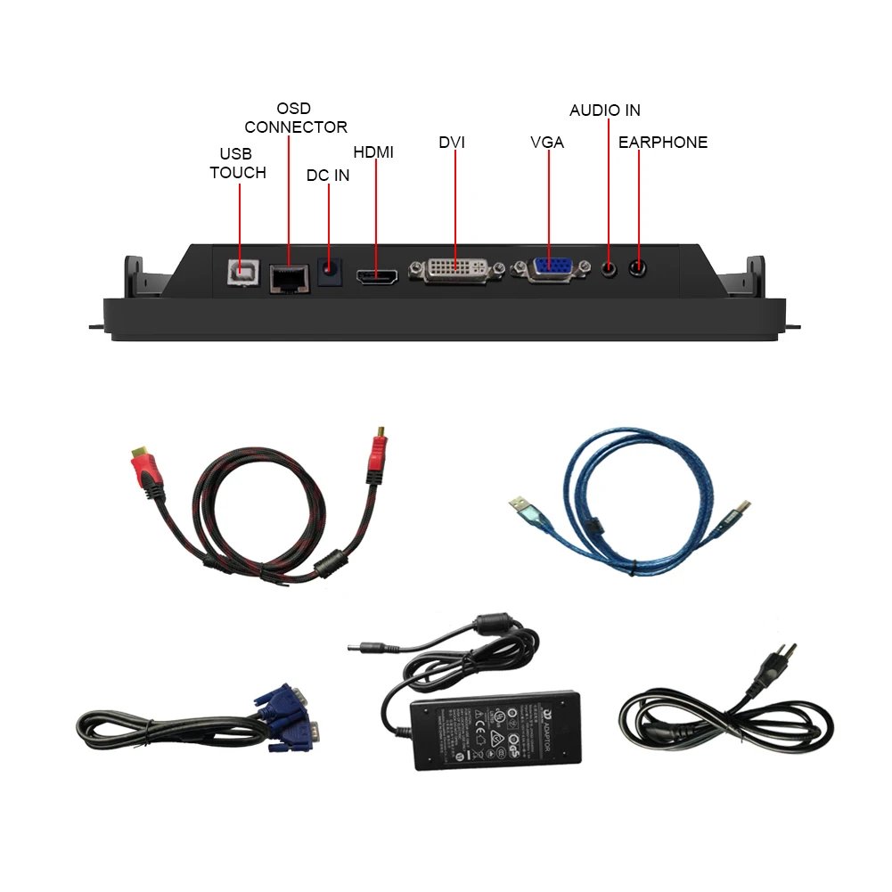 GreenTouch 15,6 Zoll Open-Frame Touch Monitor - IP65 Wasserdicht Mit 10-Punkt Touch