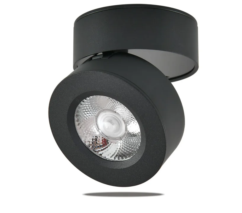 360 Degree Adjustable Rotatable Surface Mounted Cylinder 10W Foldable Led Ceiling Wall Cob Spotlight for Home Shop Hotel