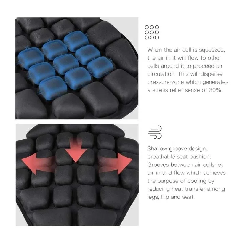 Air Motorcycle Seat Cushion Pressure Relief Ride Seat Pad for Cruiser  Touring