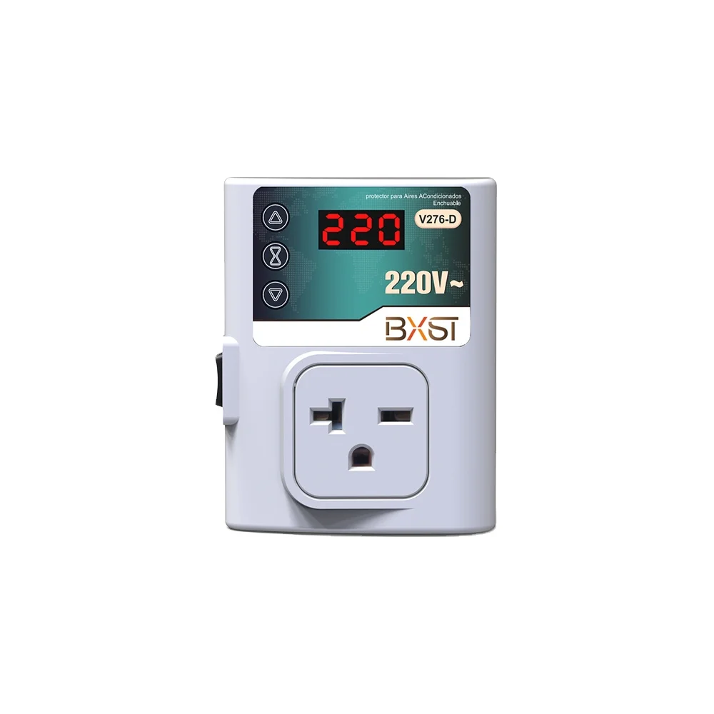 Voltage Protector Factory 220V Digital Display Refrigerator Air Conditioner Voltage Protector Socket for Home