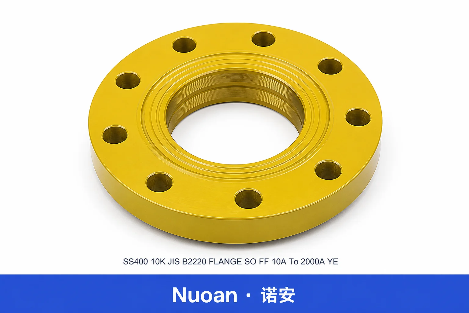 SS400 10K JIS B2220 法兰 SO FF 10A 至 2000A 黄漆法兰