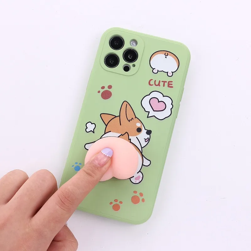 oqpa Capa para iPhone 11 desenho Kawaii fofo divertido design de silicone  capa para meninas meninos