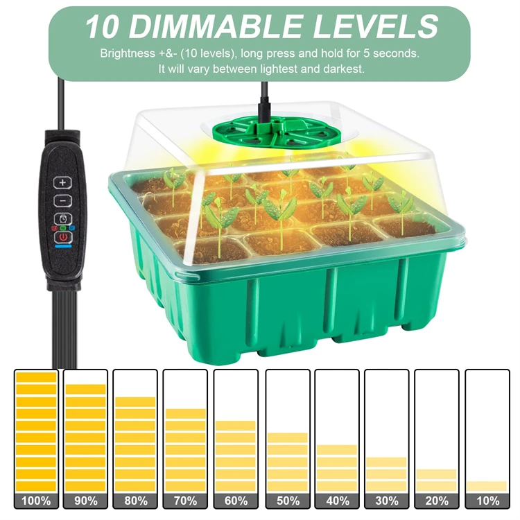 Starter Tray Grow Light Starter Kit Starter Grow Kit With Humidity Dome